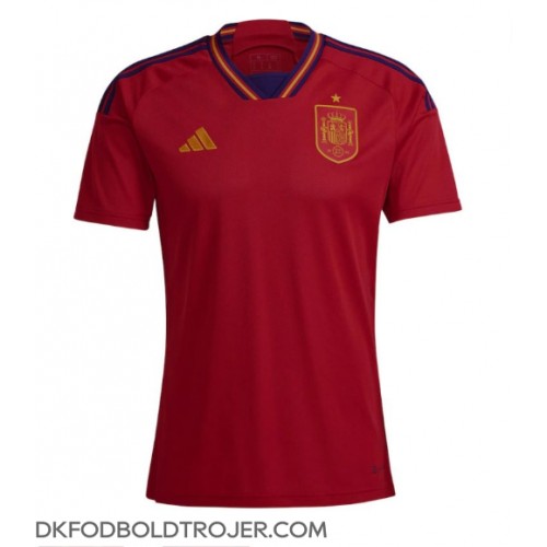 Billige Spanien Hjemmebane Fodboldtrøjer VM 2022 Kortærmet